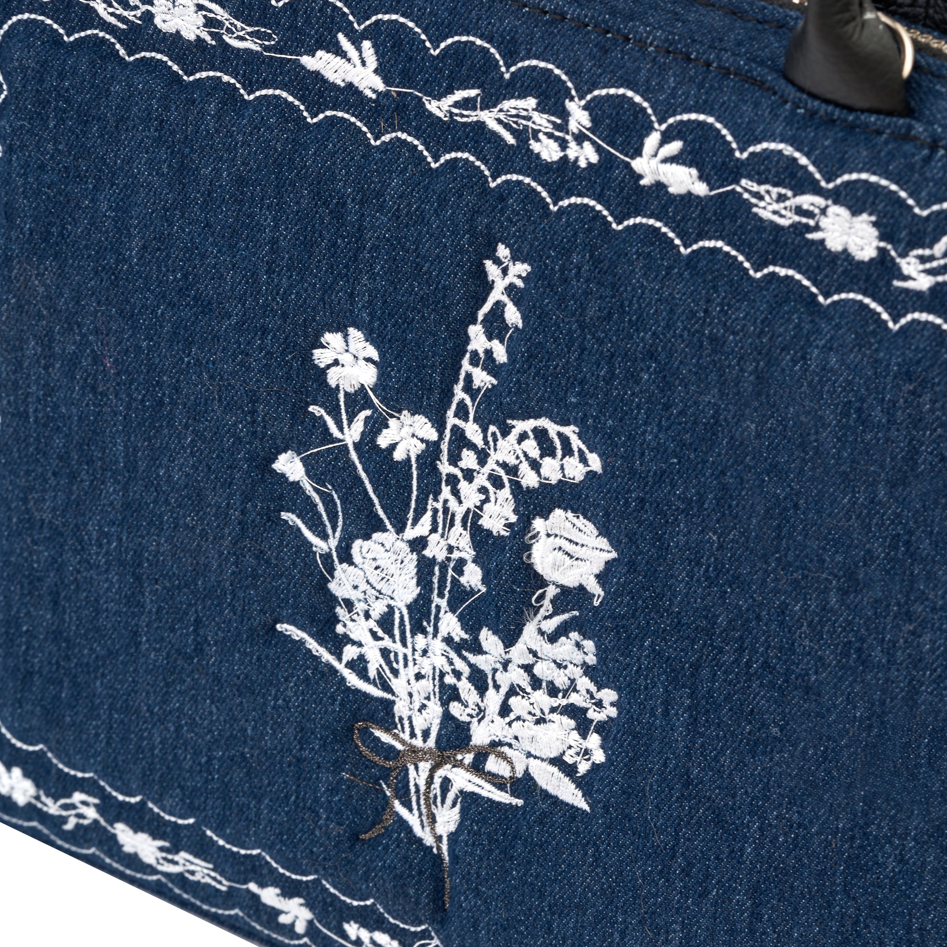 Flowers Bed Medium Artbook vegan leather embroidered designed hand bag made in vietnam