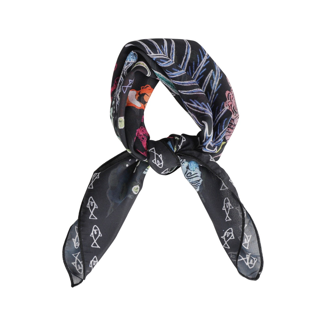 ngaos_print_silk_scarf_ocean_pink_black