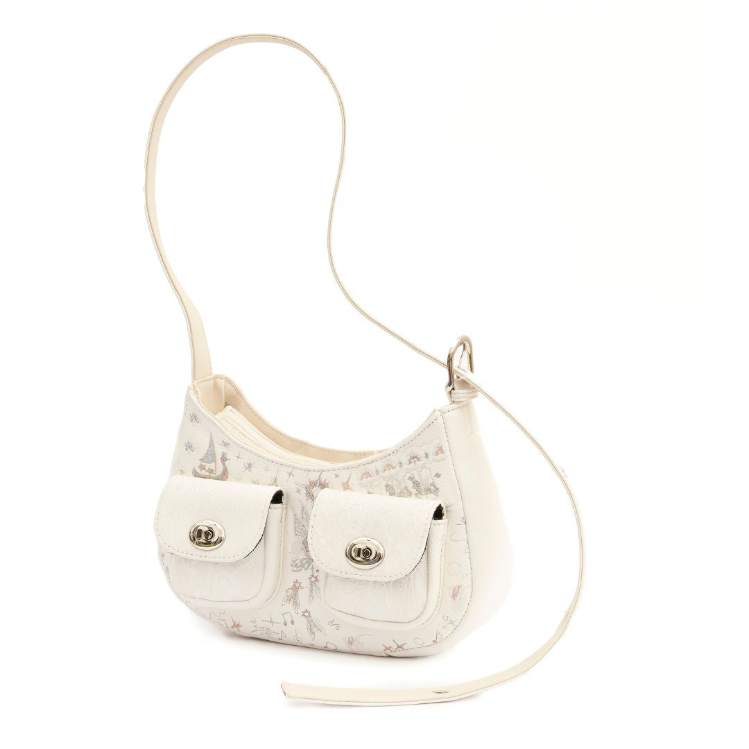 melody bag in white side view