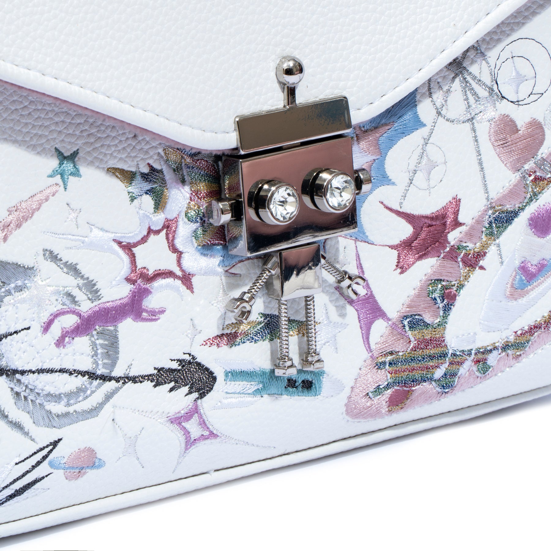 Heaven Flap Bag - Embroidered with Signature Robot Lock – NGAOS UK