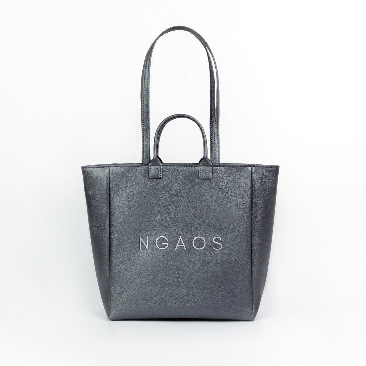 ngaos_astro_vegan_leather_tweed_embroidery_two_sides_tote_bag