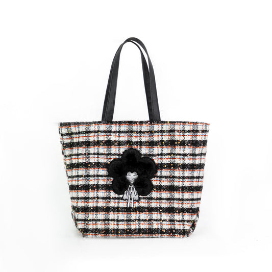 ngaos_black_hole_tweed_flower_emboidery_tote_bag