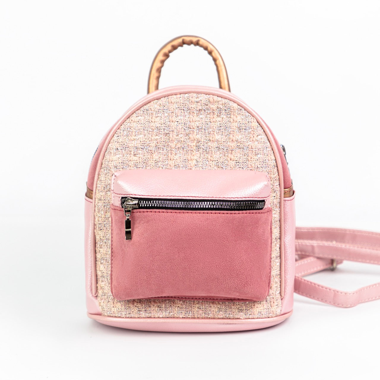 ngaos_tabby_milkyway_vegan_lether_tweed_small_backpack_pink